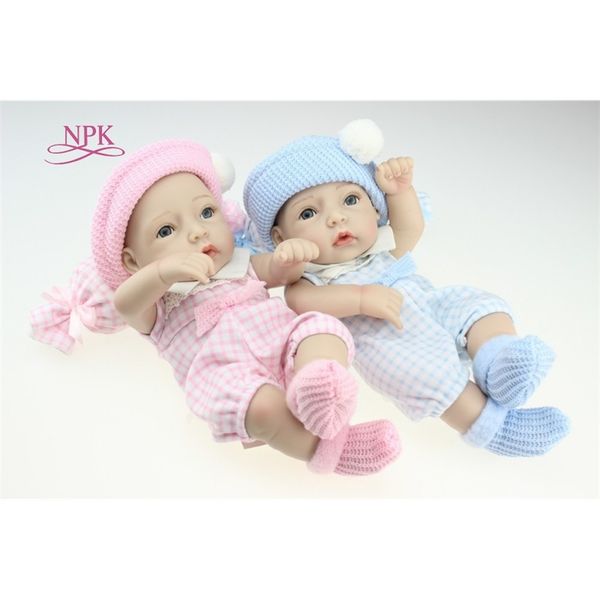 

npk doll mini 12 inch soft fully body silicone reborn dolls sleeping newborn babies bebes reborn realista doll for gift bath toy y200111
