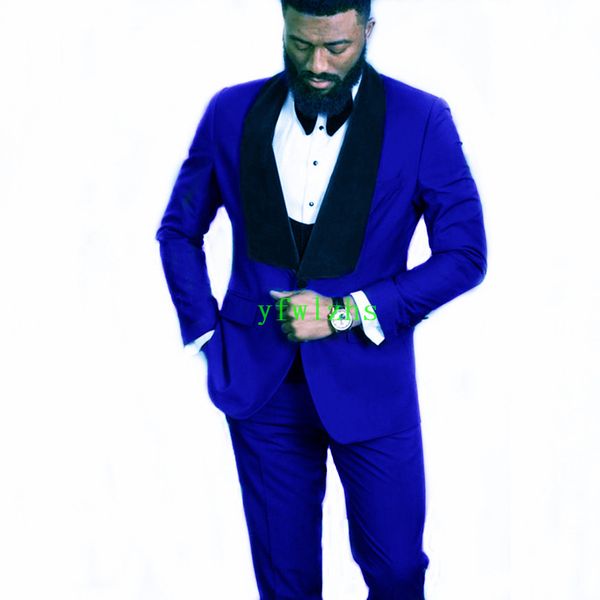 

new style one button handsome shawl lapel groom tuxedos men suits wedding/prom/dinner man blazer(jacket+pants+tie+vest) w608, Black;gray