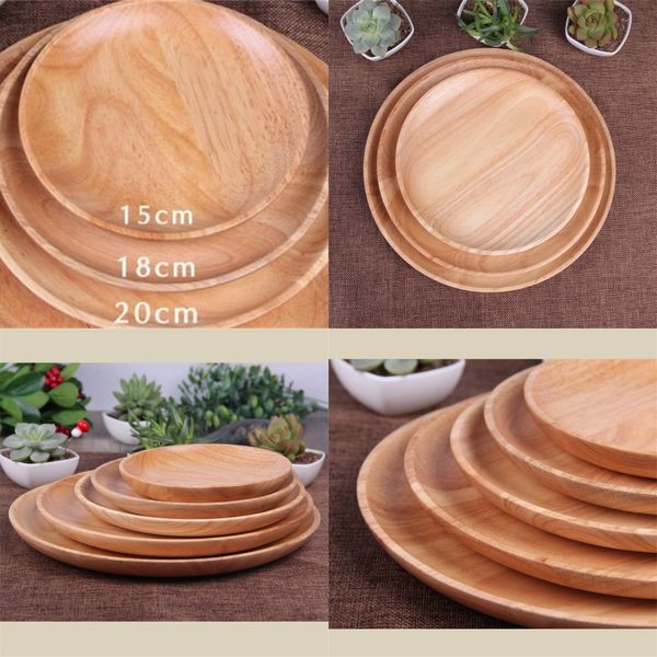 

snack dish rubber wood circular creative new style fruit plate solid woodiness snacks tray factory direct selling 18 7ln4 p1