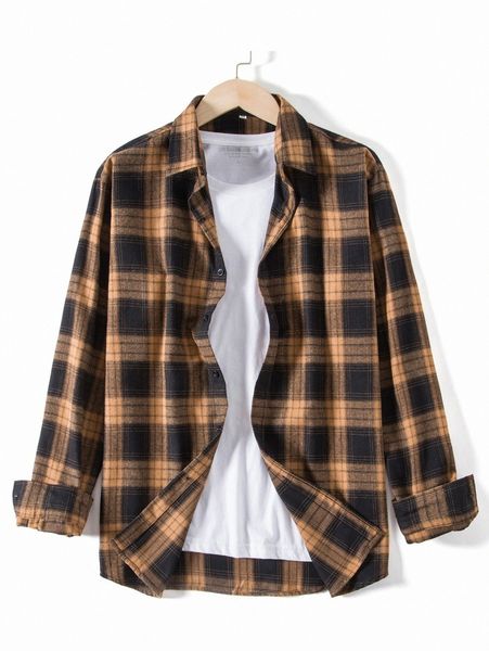 

men plaid print shirt without tee c7xc#, White;black