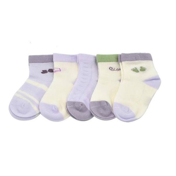 

5pair / lot new newborn socks cotton cute cartoon boys and girls baby f qylkxy, Pink;yellow