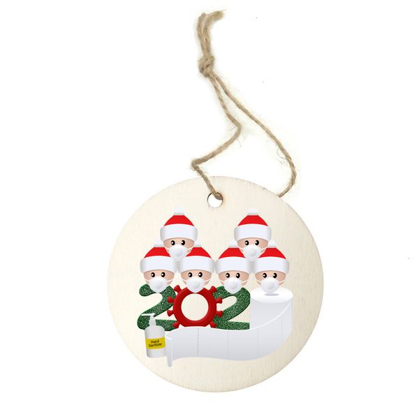 

2020 quarantine christmas ornament personalized family of 1 2 3 4 5 6 7 wood xmas tree pendant xmas decorations cca12571 500pcsq9jq