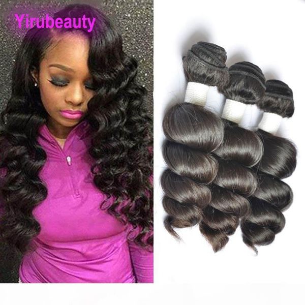 

malaysian raw virgin hair yirubeauty loose wave bundles 3 pieces lot human hair extensions 8-28inch hair wefts, Black