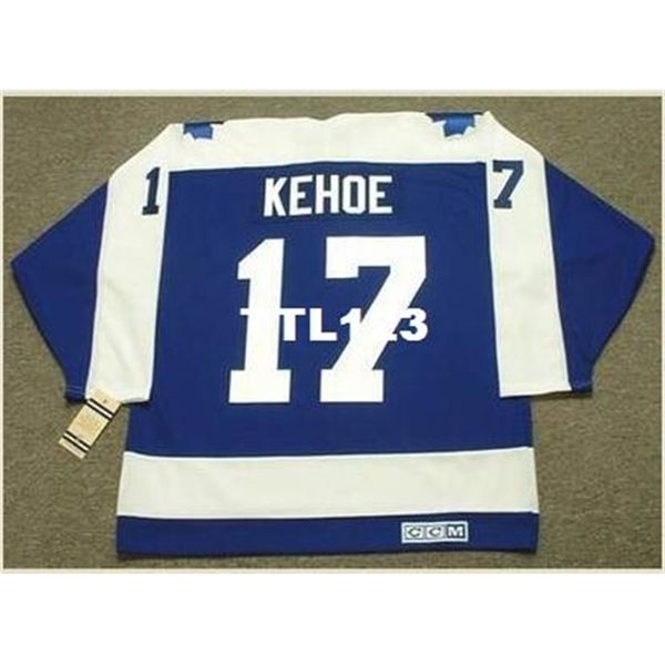 

121s #17 rick kehoe toronto maple leafs 1971 ccm vintage hockey jersey or custom any name or number retro jersey, Black