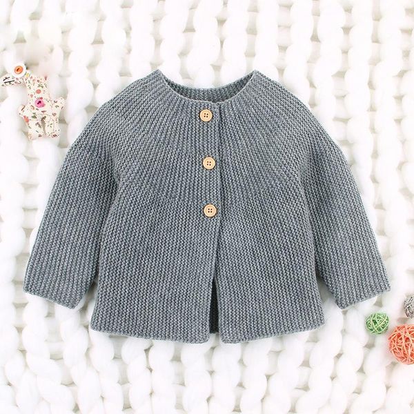 

pullover 2021 spring baby knitted cardigan sweaters infant toddler causal o-neck outer clothes girls princess lz061, Blue