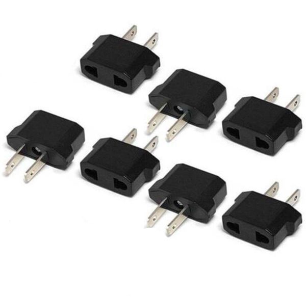 

us to eu eu to us power plug converter adapter adaptor usa to european black plastic travel converter
