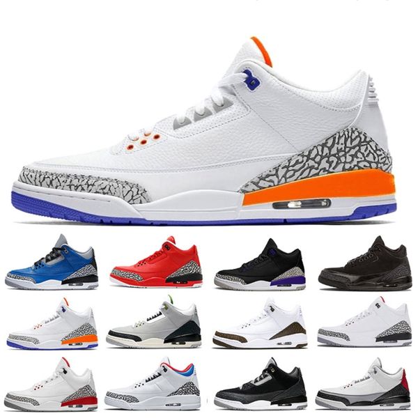

fahion knick rivals 3 mens basketball shoes white cement laser orange fire red infrared katrina mocha 3s men trainers sports sneakers us7-13