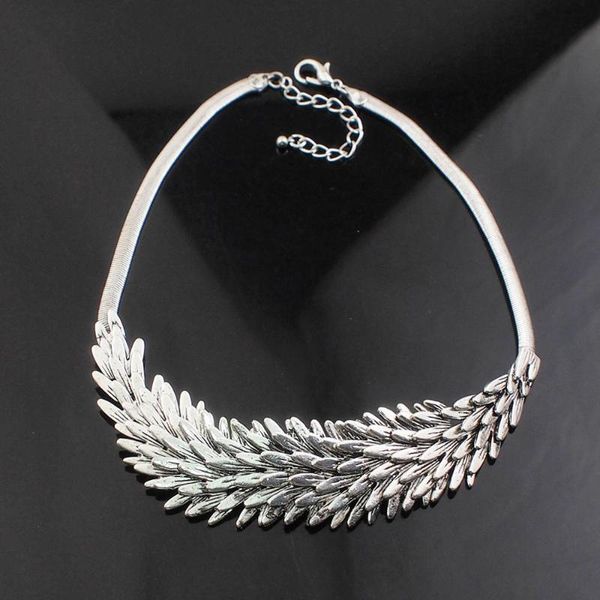 

chokers metal necklace for women silver color alloy chain statement collar necklaces charm party jewelry 2021 ukmoc, Golden;silver