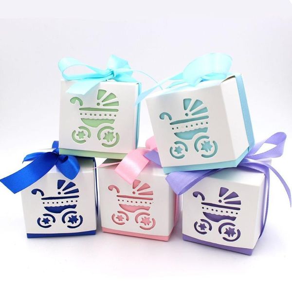 

gift wrap 20pcs paper decoration carriage ribbon present holder guest favor invitation baby shower birthday party wedding candy box1