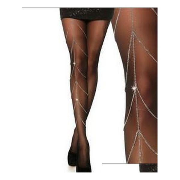 

womens leg belly chain 2-in-1 silver/gold trendy jewelry chain crystal body chain xptqq