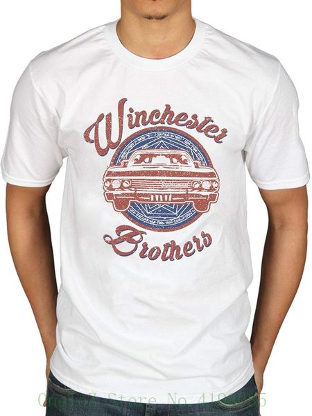 

official supernatural winchester brothers t-shirt new short sleeve round collar mens t shirts fashion 2020 sport hooded sweatshirt hoodie
