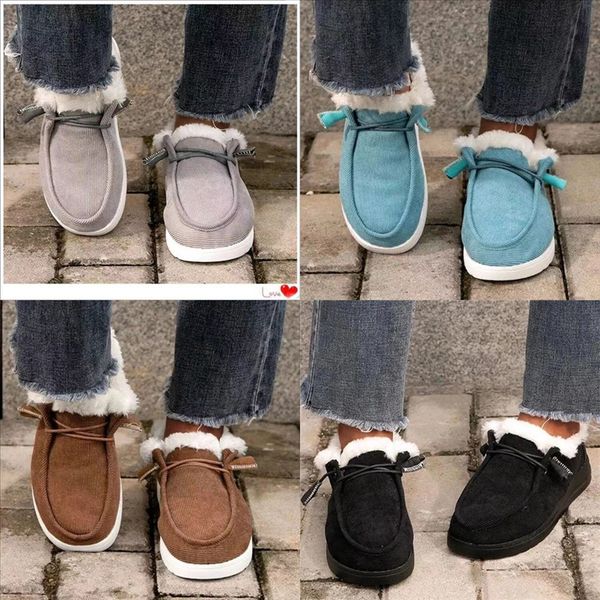 

vwpuy women boots flats boots fashion cotton bootbreathable leather suede lace up boots ankle cotton plus, Black