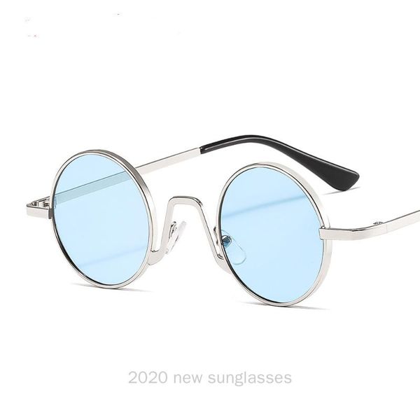 

sunglasses mincl/ 2021 style small round mirror sun glasses circle retro cool frame hip hop punk men goggles nx, White;black