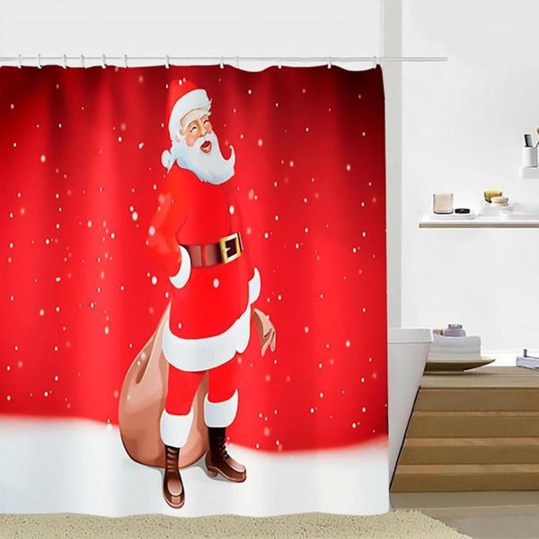 

christmas decorations qifu ornaments for home 2021 santa claus shower curtain year navidad xams deco naol1