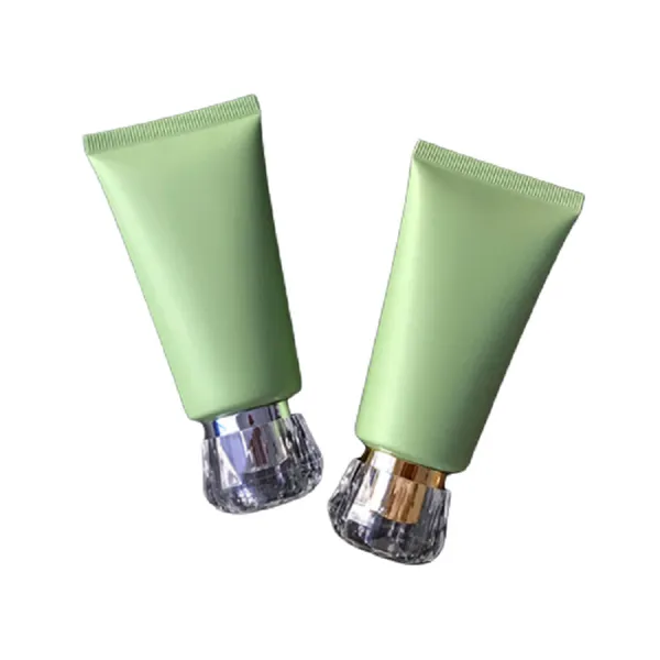 Cosmetic Embalagem Tube macia Matte Forsted Lip Gloss tubos 50ml de creme verde Squeeze garrafa vazia 50pcs Emulsion contentores