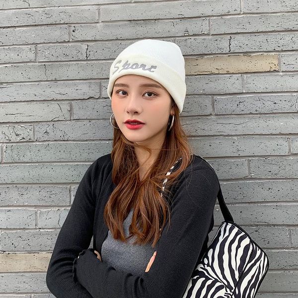 

new autumn winter hat for women men skullies beanies warm outdoor hat knitted cap hats solid color dad warm cap beanie, Blue;gray