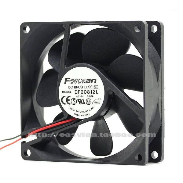 

delta 8cm 8025 12v 0.08a dfb0812l silent case cooling fan 80x80x25mm cooler1