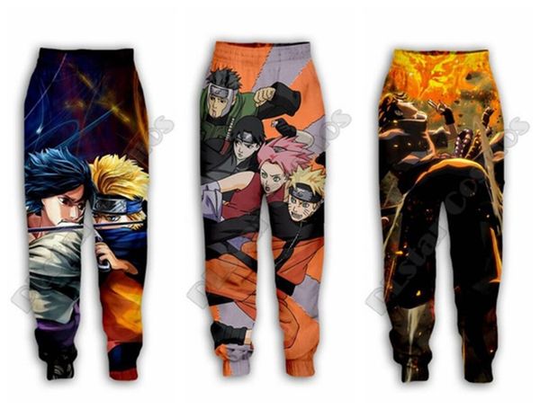 

аниме наруто какаши 3d смешные menpants 3d печати комфортные смешные sweatpants прохладный стиль плюс размер g567, Black