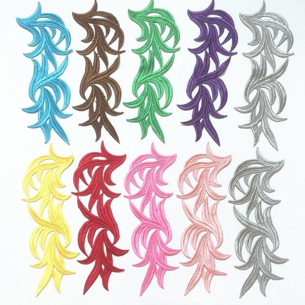 

ribbon mirror pairs white black fluorescent colorful floral lace fabric sewing wedding dress applique patch/mixed batch da0081, Pink;blue