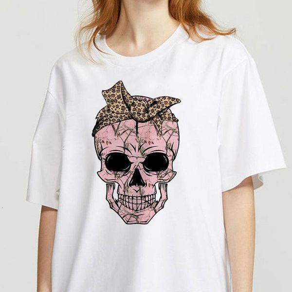 

женщина camo череп футболка женщины harajuku подсолнечника бандана напечатана мама футболка мама смешные короткие рукава футболка женская од, White