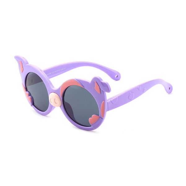 

2021 children polarized sunglasses silicone sun glasses personality animal pig sunglasses boys and girls bt22008, White;black