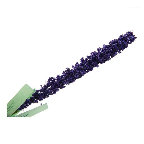 

decorative flowers & wreaths 12 heads artificial lavender leaves bouquet home wedding garden diy decor color:dark purple1
