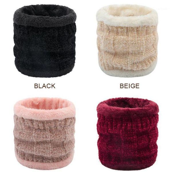 

winter warmer scarf outdoor hiking skiing scarf soft neck cover windproof fleece elastic cap loop scarves1, Black