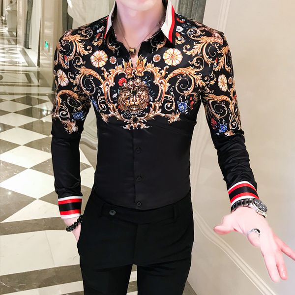 

2020 long with button sleeve party shirt club homme zivs, White;black