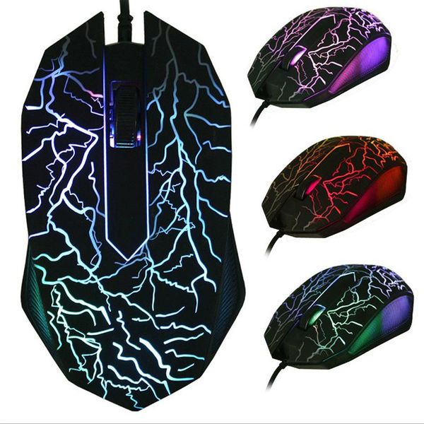 

mice wired gaming mouse 3200dpi led optical 3 buttons 3d usb pro gamer computer for pc adjustable