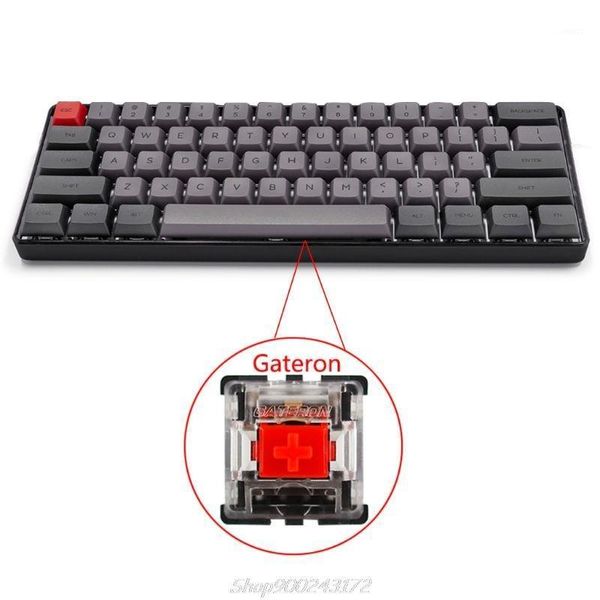 

rgb led backlit wired mechanical keyboard,portable compact waterproof mini gaming keyboard 61 pbt keycaps gateron switcs jy21 201
