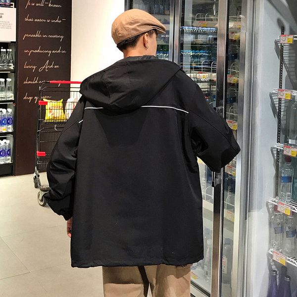 

2021 men's spring new work done versatile functional tool jacket male ur83, Black;brown