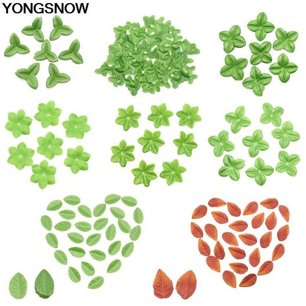 

20g red green tree rose leaf silk artificial leaves wedding home decoration needlework diy fleurs scrapbooking craft accessories1