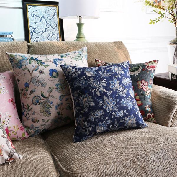 

blue decorative pillows cover