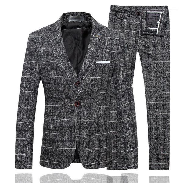 

3 pieces check men suit slim fit business party formal casual plaid suit office work daily life banquet prom black blue yellow1, White;black