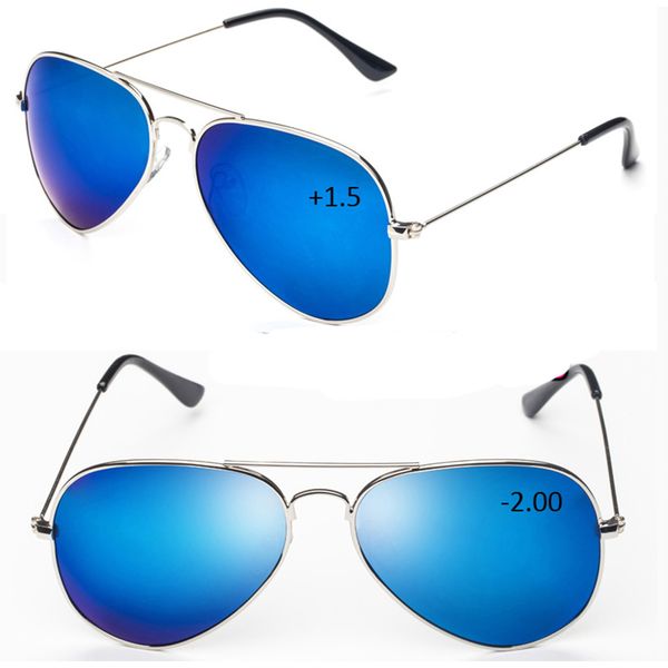 

men women classic mirror polzrized polaroid myopia sunglasses, White;black