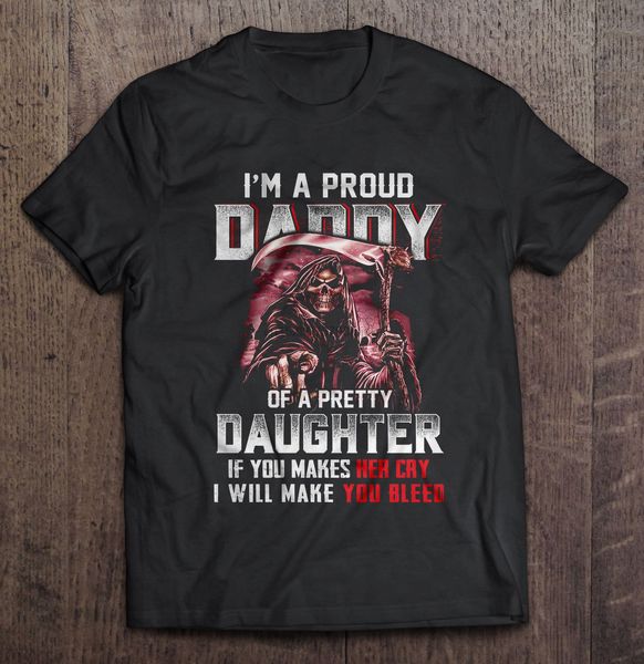 

i'm a proud daddy of a pretty daughter if you makes her cry i will make you bleed grim reaper women sport hooded sweatshirt hoodie t sh