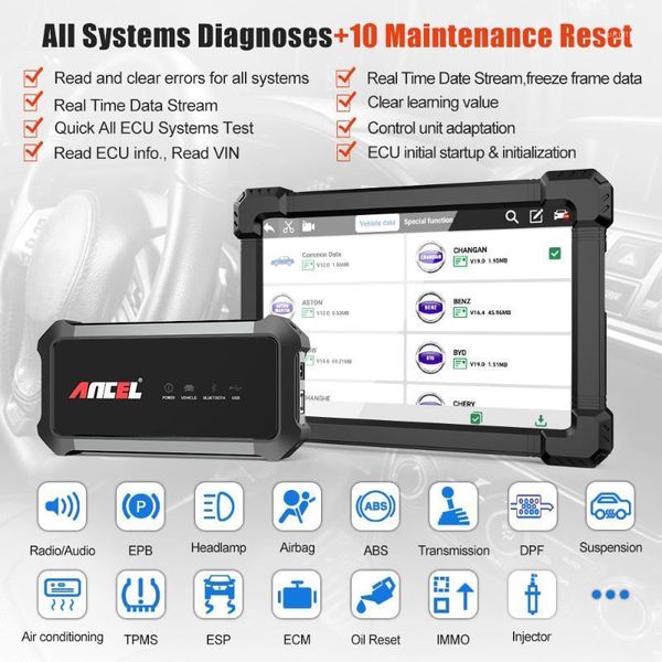

ancel x7 professional obd2 scanner automotivo full system bms epb abs service reset car diagnostic tool code reader obdii scaner1