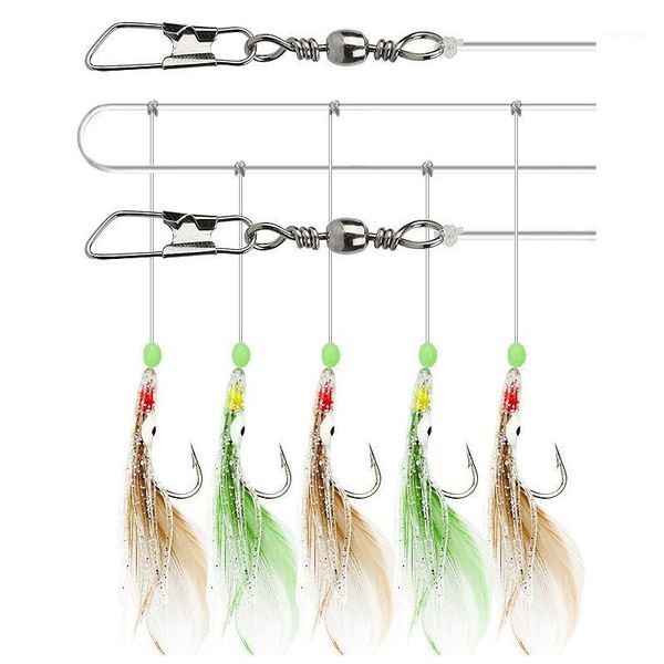 

3 set fishing hook stainless steel rigs swivel lure pesca bait fishhook single combination string hook with 5x hooks1