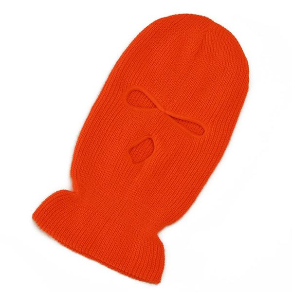 

beanies windproof balaclava motorcycle face mask knitted ski cycling thermal 3 hole long beanie black grey neon orange green yellow