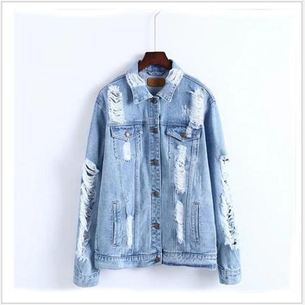 

women basic coats autumn and winter women denim jacket vintage long sleeve loose female jeans coat casual girls outwear k2481, Black;brown