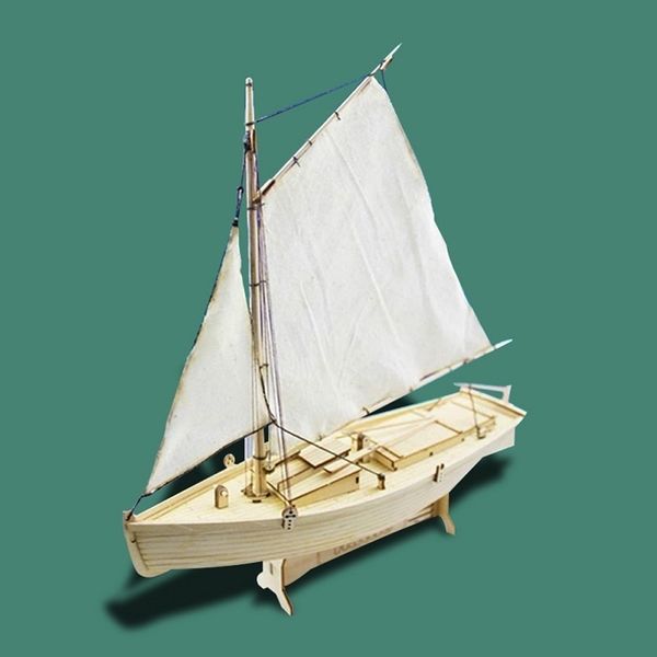 

rctown diy 1:30 assembling building kits ship model wooden sailboat toys harvey sailing model assembled wooden kit y200428