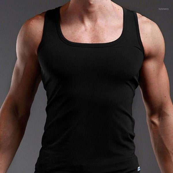 

2020 men tank new brand chase deer cotton undershirt bodybuilding singlet fitness sleeveless vest men tank 1, White;black