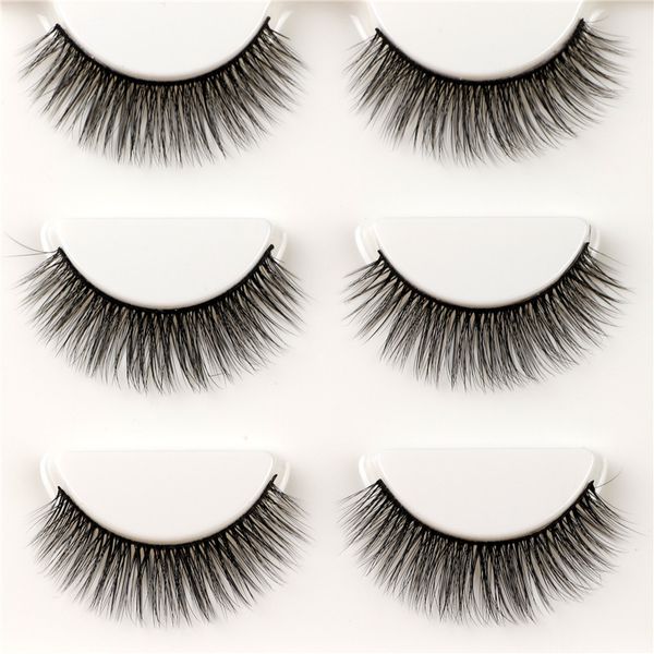 

yokpn 3d lashes thick multilayer stereo eyelashes natural curl long false eye lashes 3 pairs cotton thread eyelash makeup tools