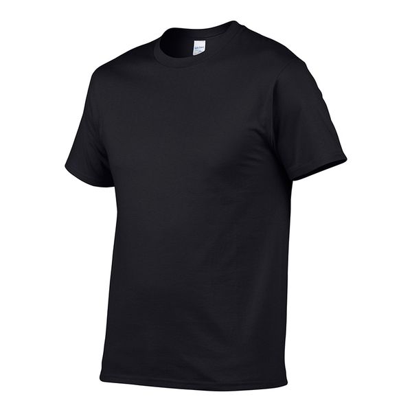 

100% cotton t-shirt mens new brand round neck solid pure color short sleeve men t shirt size xs-3xl tees for male, White;black
