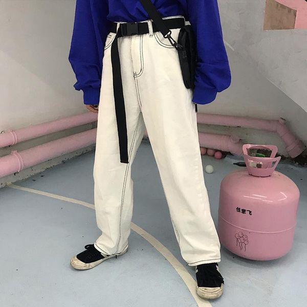 

women canvas belt casual female fashion waist belts with plastic buckle harajuku streetwear solid color long belt ceinture femme, Black;brown