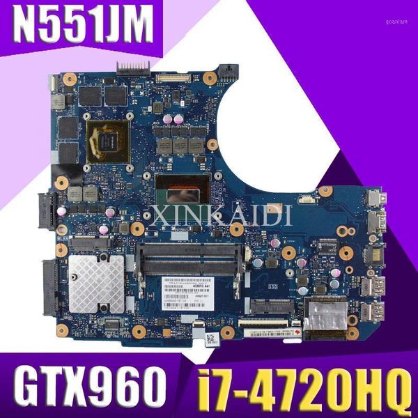 

tablet pc motherboards xinkaidi n551jm n551jw for asus n551jq g551jw lapmotherboard -4720hq cpu pm gtx960 mainboard tested1