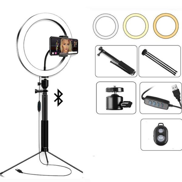 

flash heads dimmable led selfie ring light lamp 6 8 10 inch video pography lighting for youtube makeup po live with tripod1