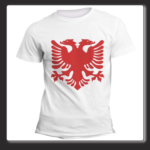 

brand new summer mens short sleeve cool t shirt uomo donna albania aquila bandiere stemma tee sport hooded sweatshirt hoodie