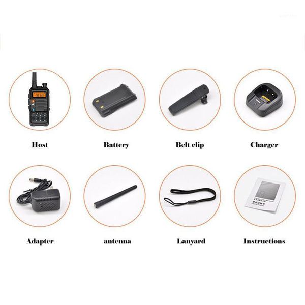 

us plug high power 8watts portable walkie talkie 10km long range cb radio transceiver for hunt forest city upgrade 5r