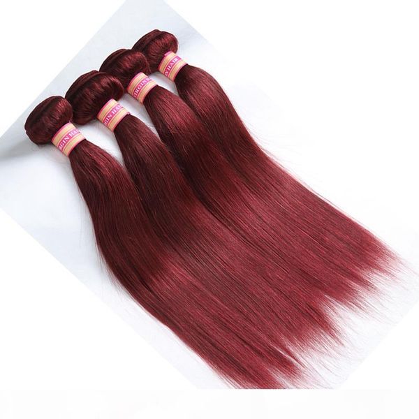 

burgundy hair products peruvian malaysian indian brazilian virgin straight body wave hair weaves 99j human hair bundles, Black